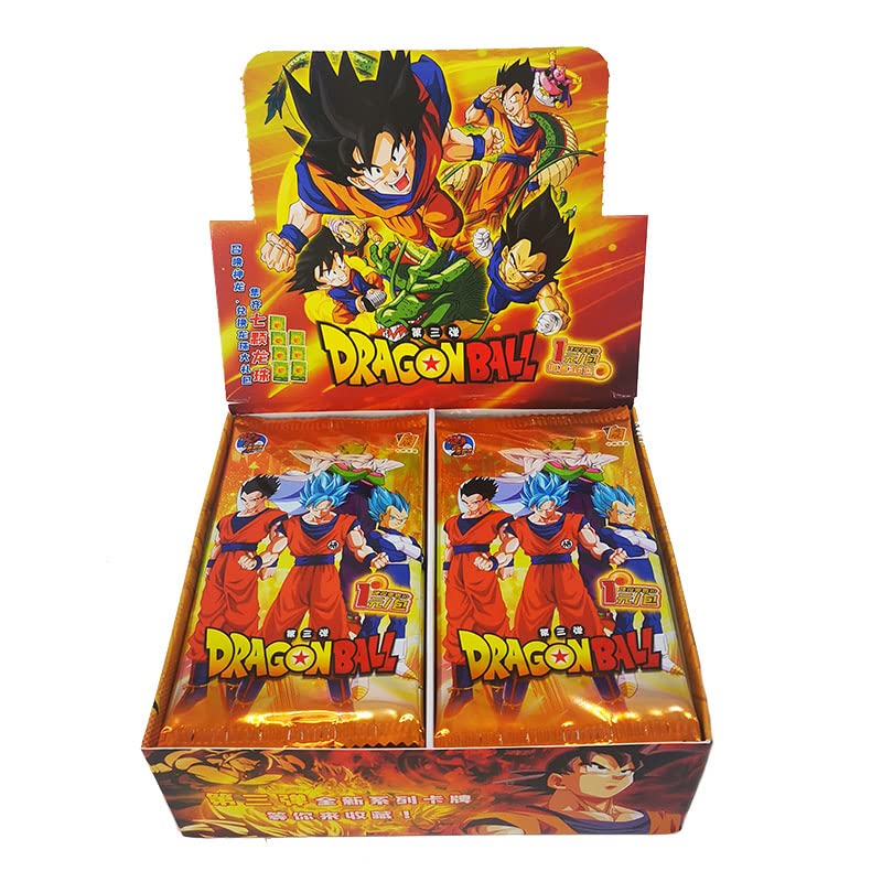 Anime DRAGONs Ball Son GOKUs In Gold Super Saiyan Exquisite Card Children Тоу Card Gift Collection (18 Pack No Box)