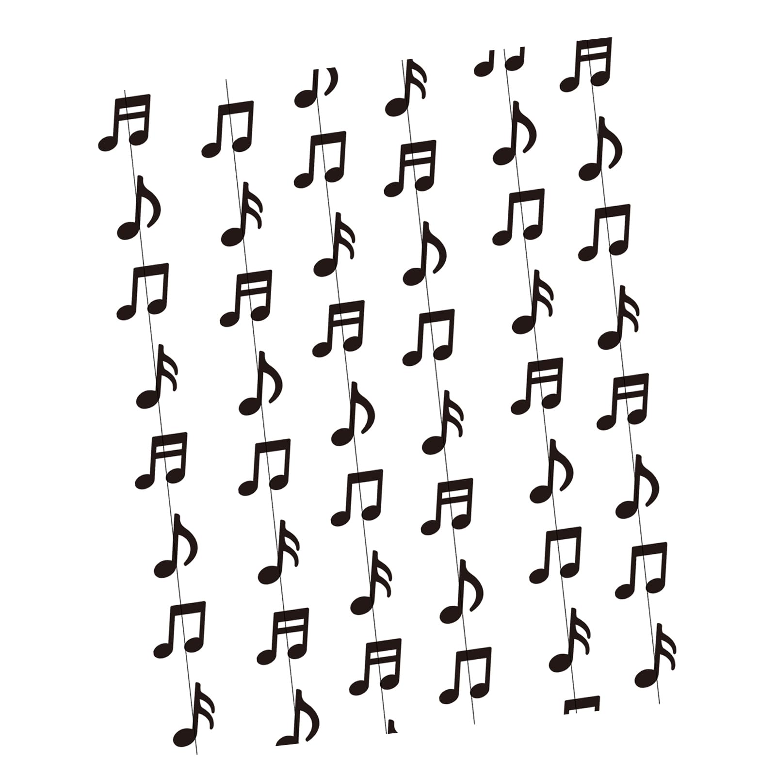 Msioytog A Music Theme Party Decorations Feature Black Musical Notes For Event Birthdays Concerts Recycled Easy To Hanging Music Theme Party Decorations