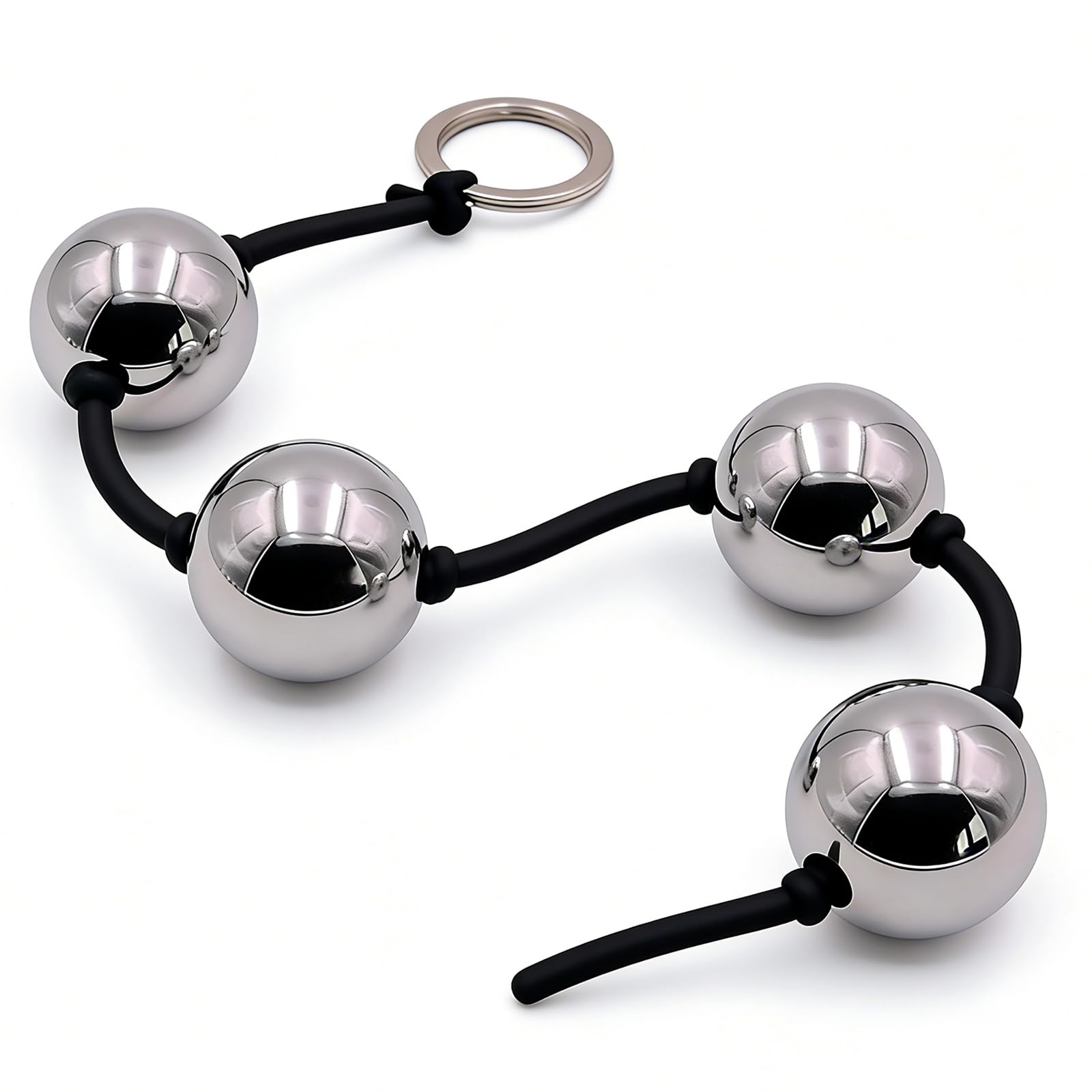 Perline anali catena anale con 4 perline anali, perline anali per uomo donna perline anali extra large plug# per uomini Xxl donne dildo anale per donne palla anale giocattolo anale per uomini（25mm）