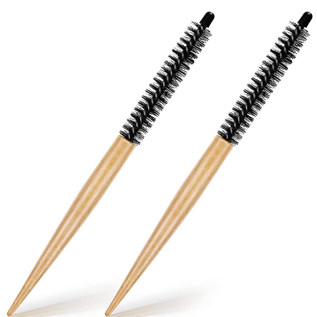 Zeayebsr 2 cepillos redondos pequeños: cepillo para dar volumen al cabello con flequillo, cepillo peine de peluquería, peine de maquillaje rizado, cepillo teaser (26 cm # 10,2 pulgadas)