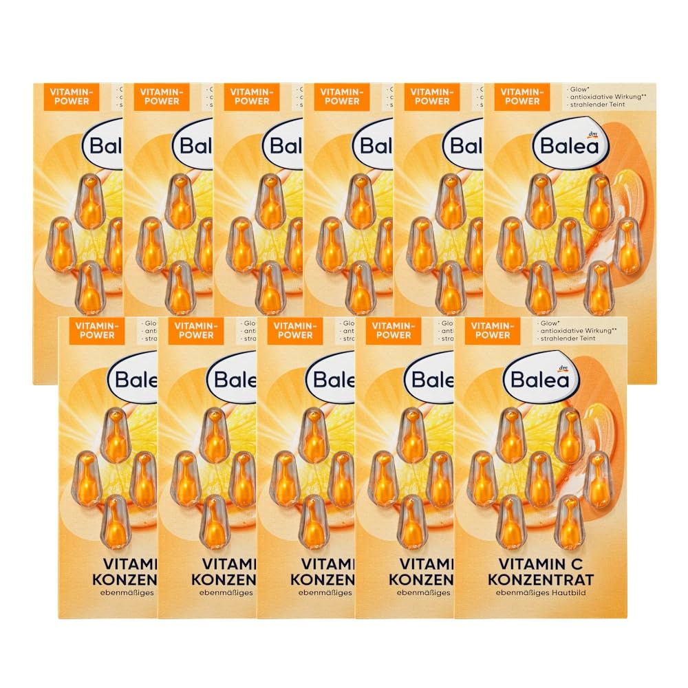 Balea Lot de 11 flacons de concentré concentré vitamine C + E