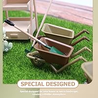 Vista 9 de Zerodeko Mini carretilla modelo 3.54x1.57x1.57in para mini casa accesorios micro paisaje decoración casa de muñecas exhibición