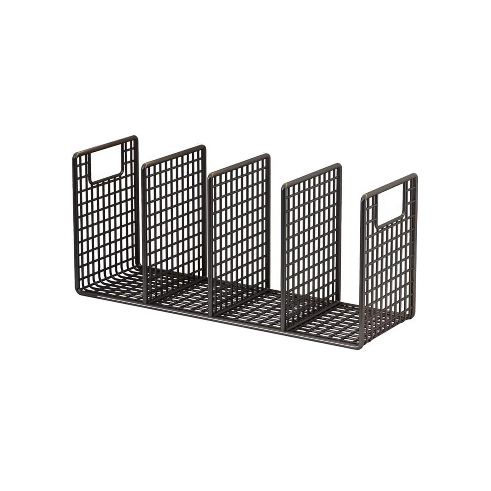 Zhaoj24-05 Bookcase Desktop Multi-tiered Simple Bookshelf Iron Storage Rack with Handle