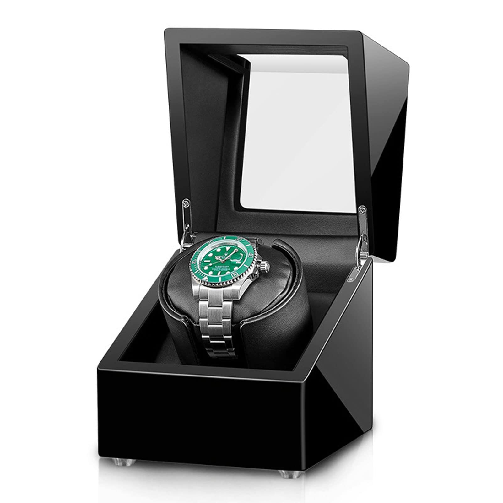 CGCSYZ Single Watch Winder Automatic Watch Winder Watch Box Case Quiet Japanese Motor, Battery Powered Or AC Adapter (A)