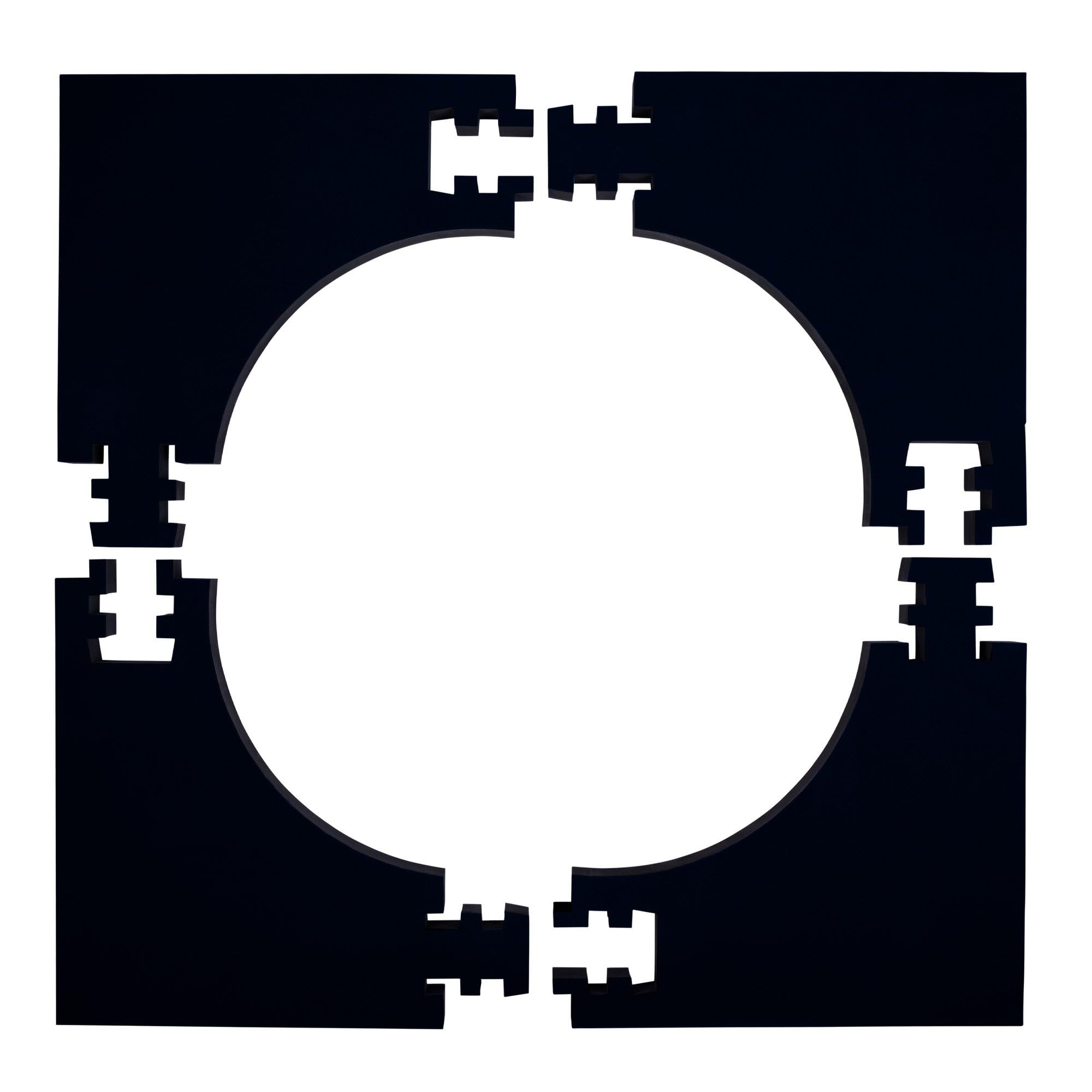 KOTO – Protezione per Freccette (Surround) 4 Pezzi Quadrato Nero (13,5 cm), Protezione per Muro in Eva Durevole, Evita Danni a Pareti e Punte delle Freccette