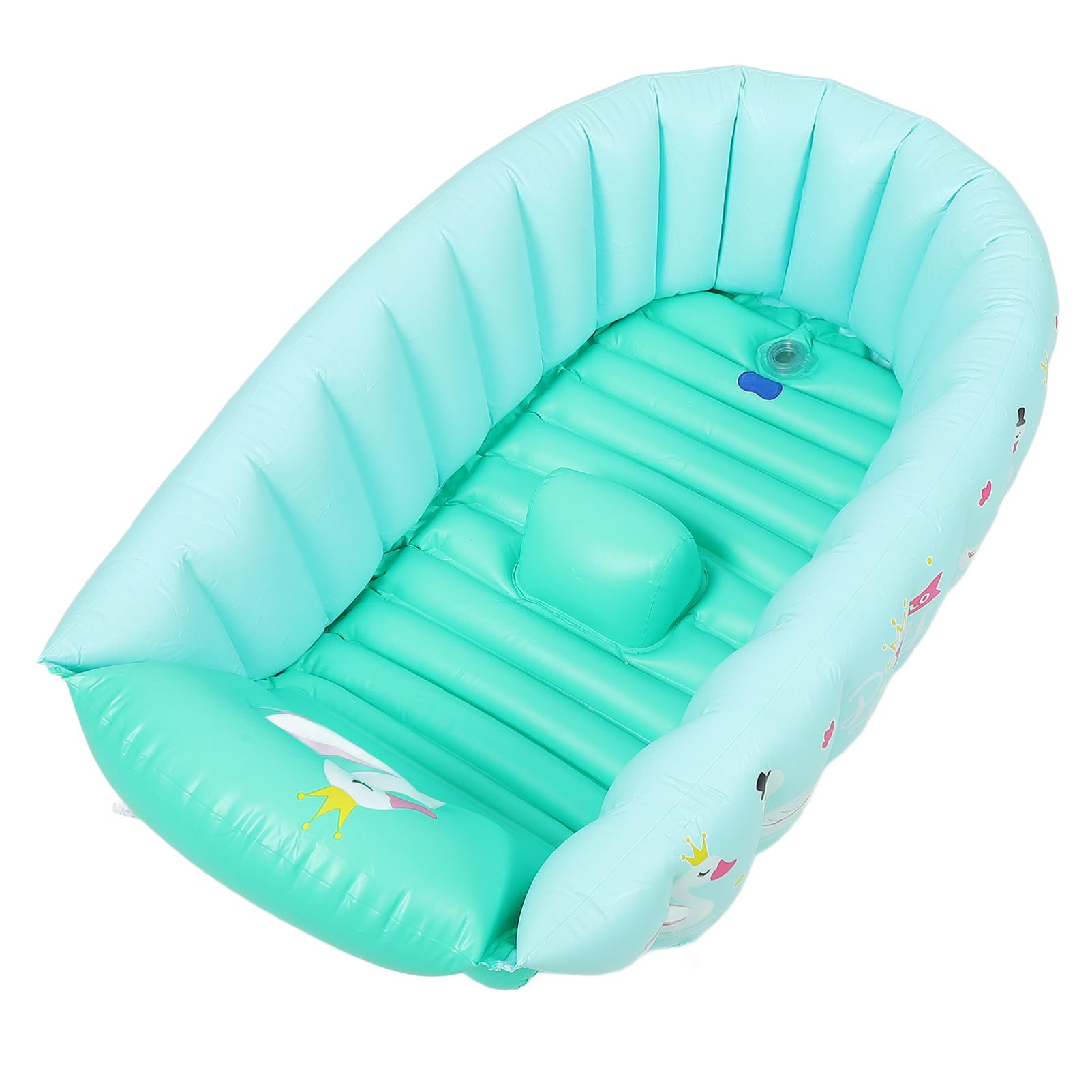 Bañera de bebé portátil e inflable con diseño de dibujos animados