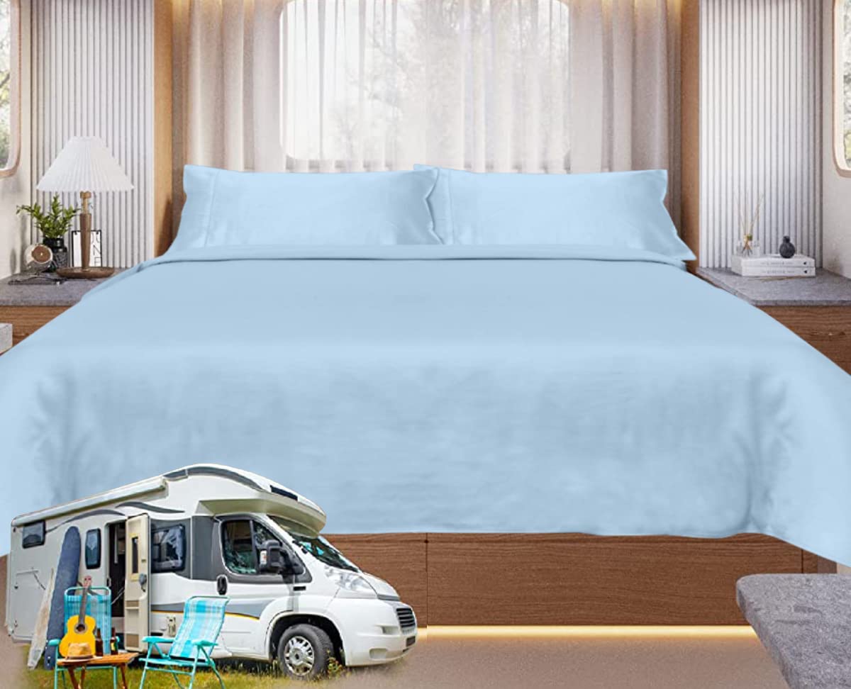 SKY BEDDINGS RV King Spannbettlaken – 72x80 Zoll, Gebürstete Mikrofaser, 30,5 Cm Tiefe Tasche, Ultraweich & Atmungsaktiv