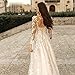 Long Sleeve Wedding Gowns for Bride A Line Lace Wedding Dress for Bride Boho Beach Bridal Dresses Bridal Gowns Ivory 8