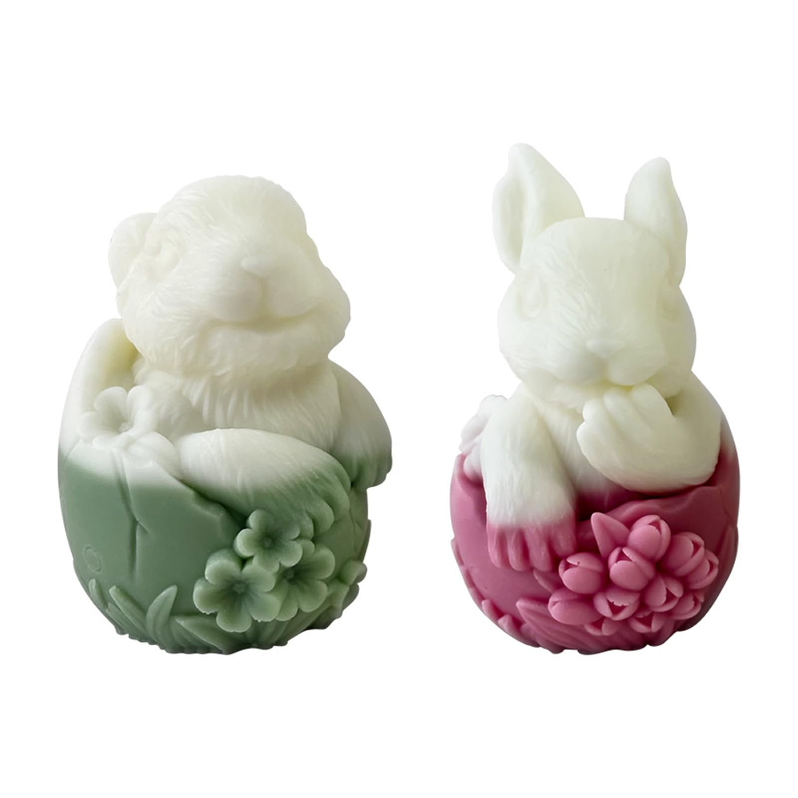 Moule En Silicone Lapin - Pour Bougies, Chocolats Ou Résine - 4 Motifs Mignons - Résistant à Haute Température