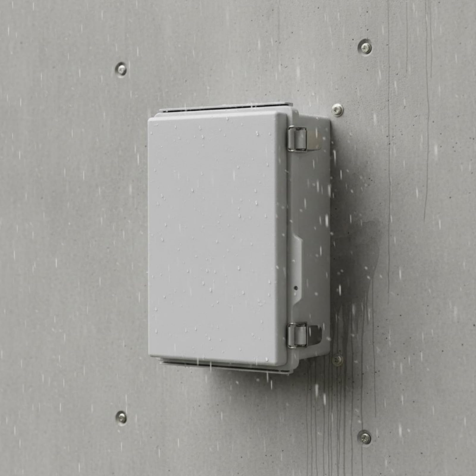 Colcolo Waterproof Enclosure Wasserdichte Abzweigdose Elektrogehäuse Verteilerdose Schaltschrank mit Klarem Deckel zur Sichtprüfung Und Fester, Grau, 350x250x150mm