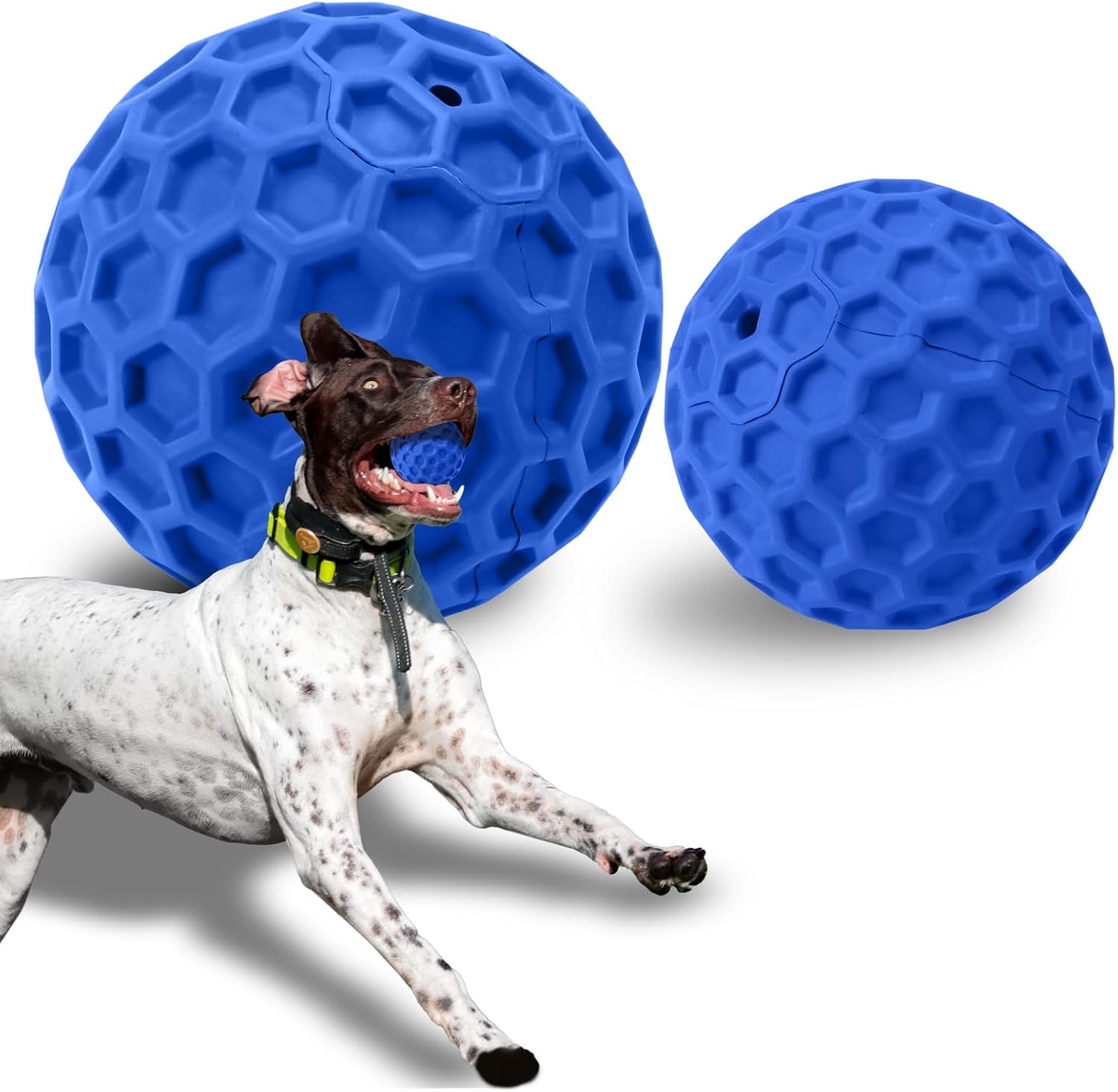 2 Pcs Dog Ball for Aggressive Chewers, Indestructible Dog Toys Balls