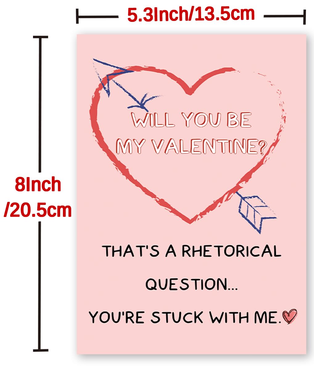 Funny Valentines Day Card for Wife Husband, Romantic Valentine's