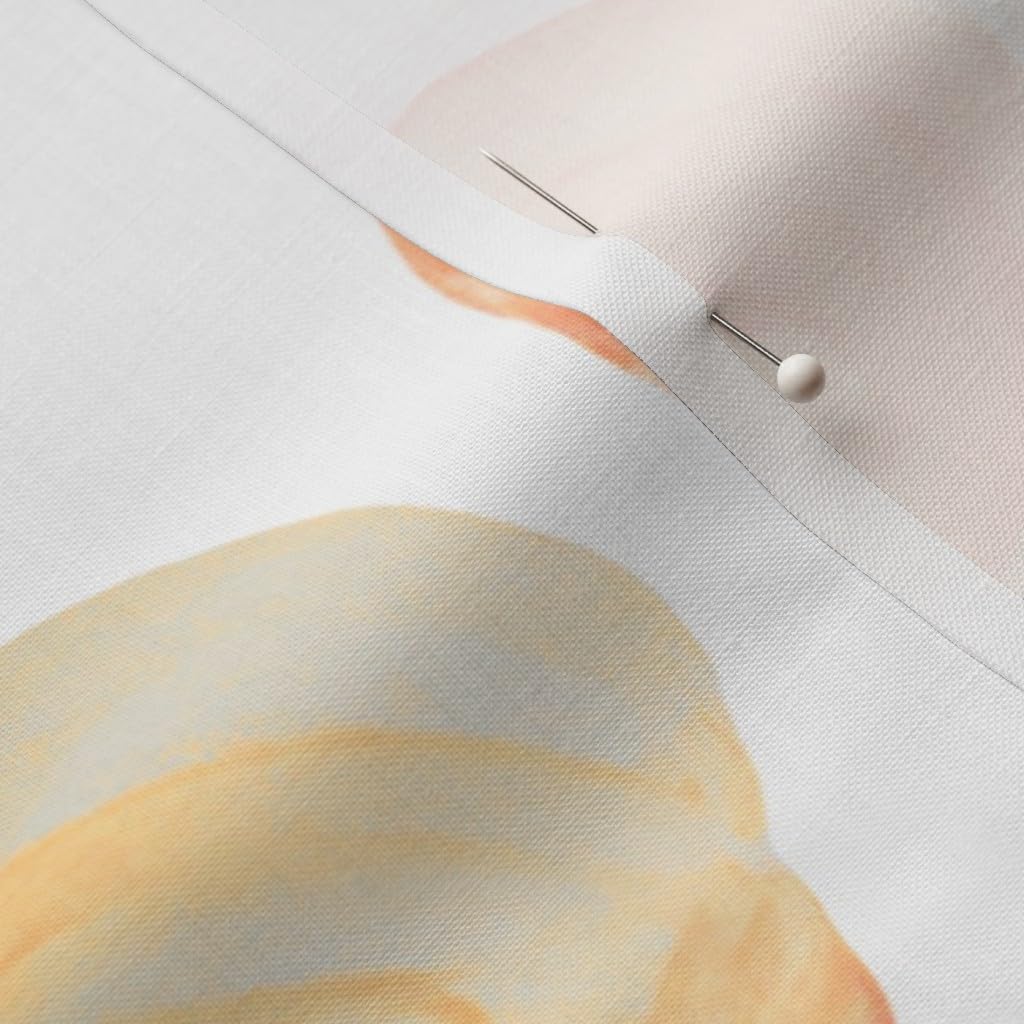 Spoonflower Fabric - Sweet Peach Peaches Fruit Watercolor Kitchen Vacation Printed on Petal Signature Cotton Fabric by The Yard - Sewing Quilting Apparel Crafts Decor