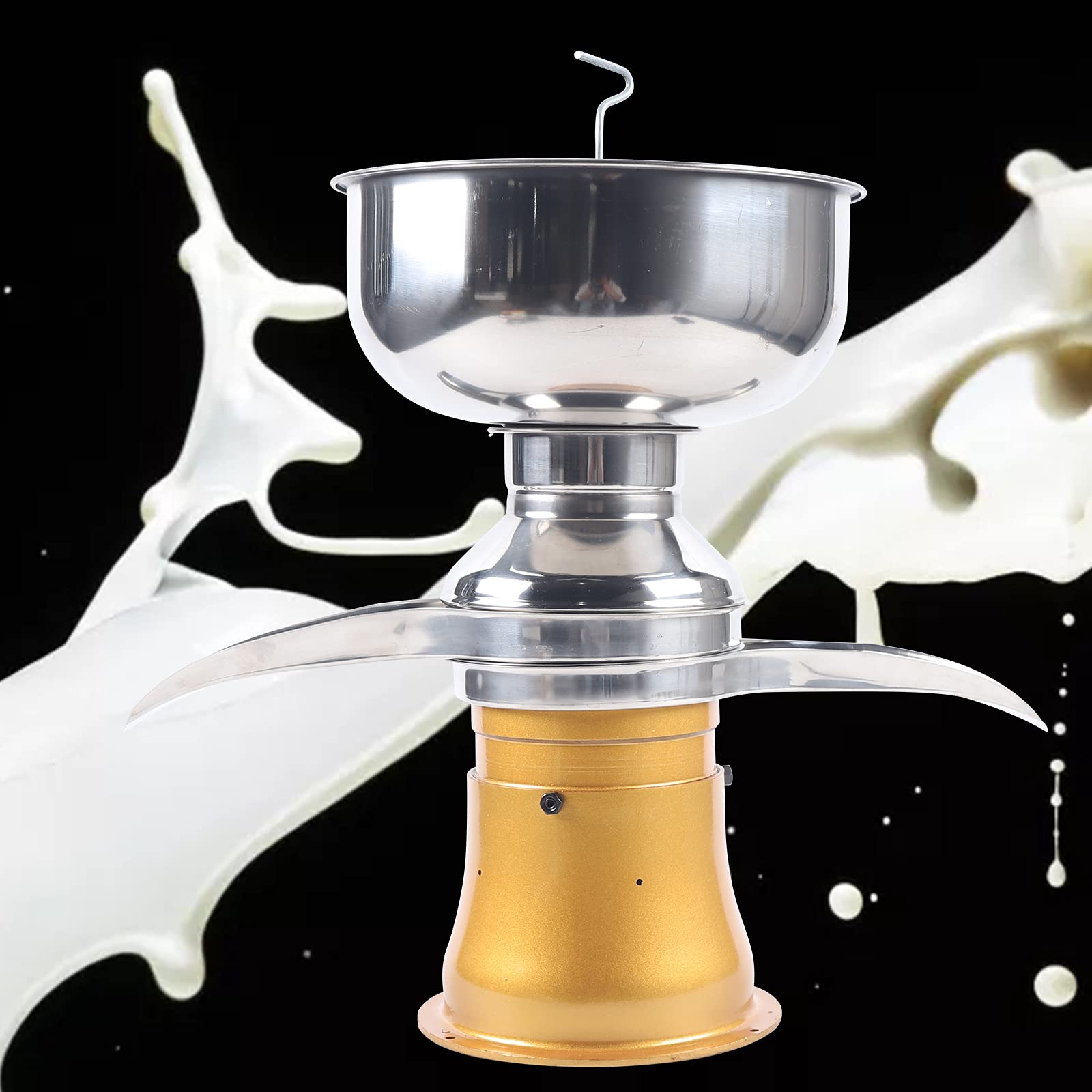 Centrifugeuse à lait électrique haute performance 50 l/h - Séparateur de lait professionnel pour crème, fromage et maison (acier inoxydable) - Avec 3 tamis et nettoyage automatique