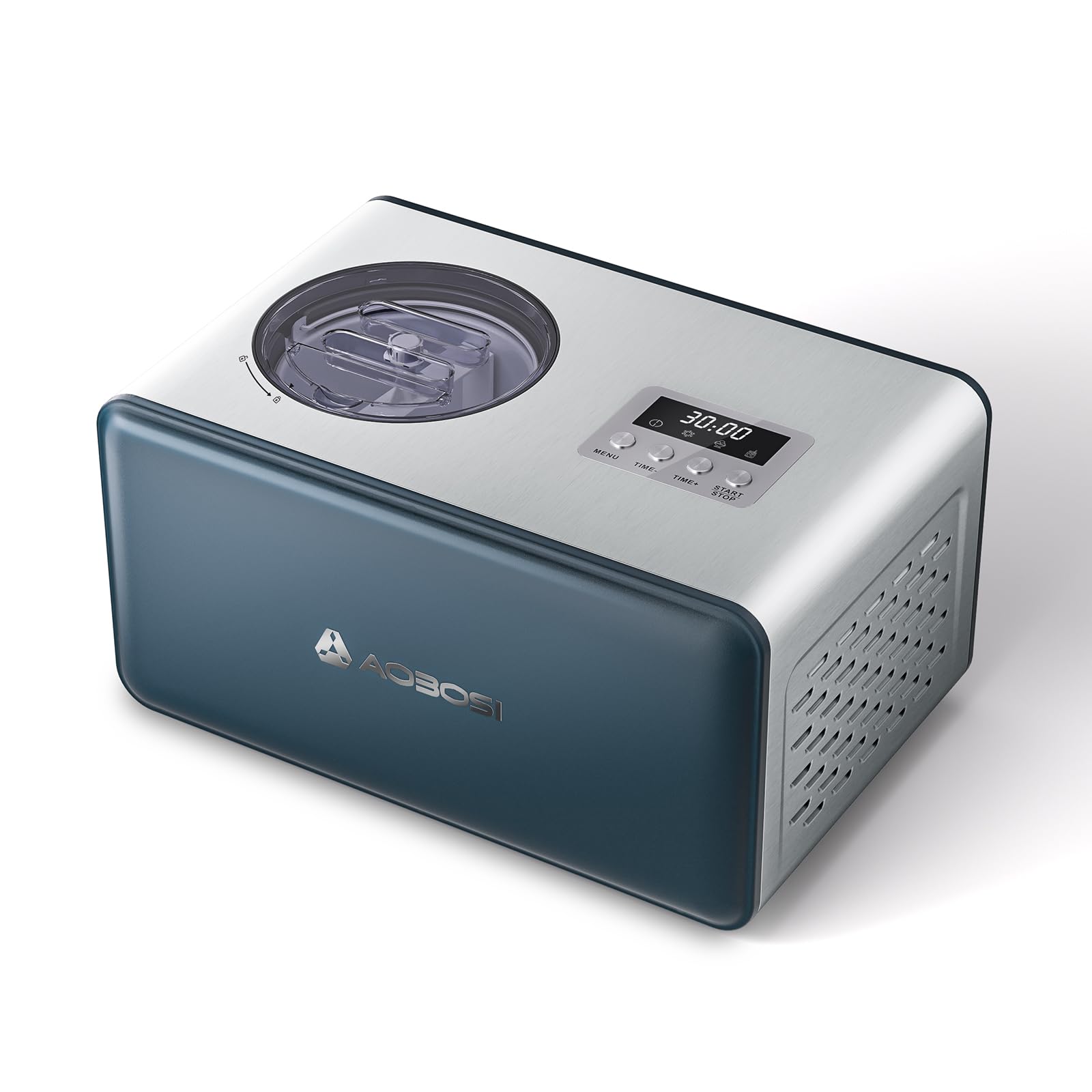 AAOBOSI 2.2 Quart Ice Cream Maker Machine with Built-in Compressor