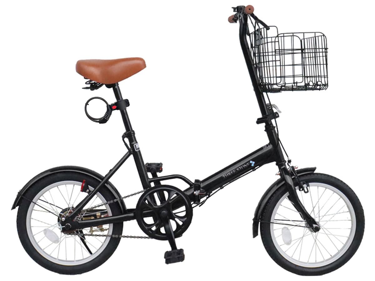 Amazon | THREE STONE 折りたたみ自転車 16インチ EB16-np ノーパンク 