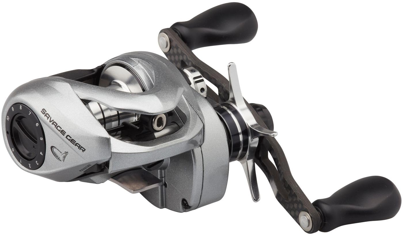 Savage Gear SG10 250 LH BC 6.6:1 - Baitcaster Rolle zum Spinnfischen, Baitcasterrolle zum Raubfischangeln, Raubfischrolle