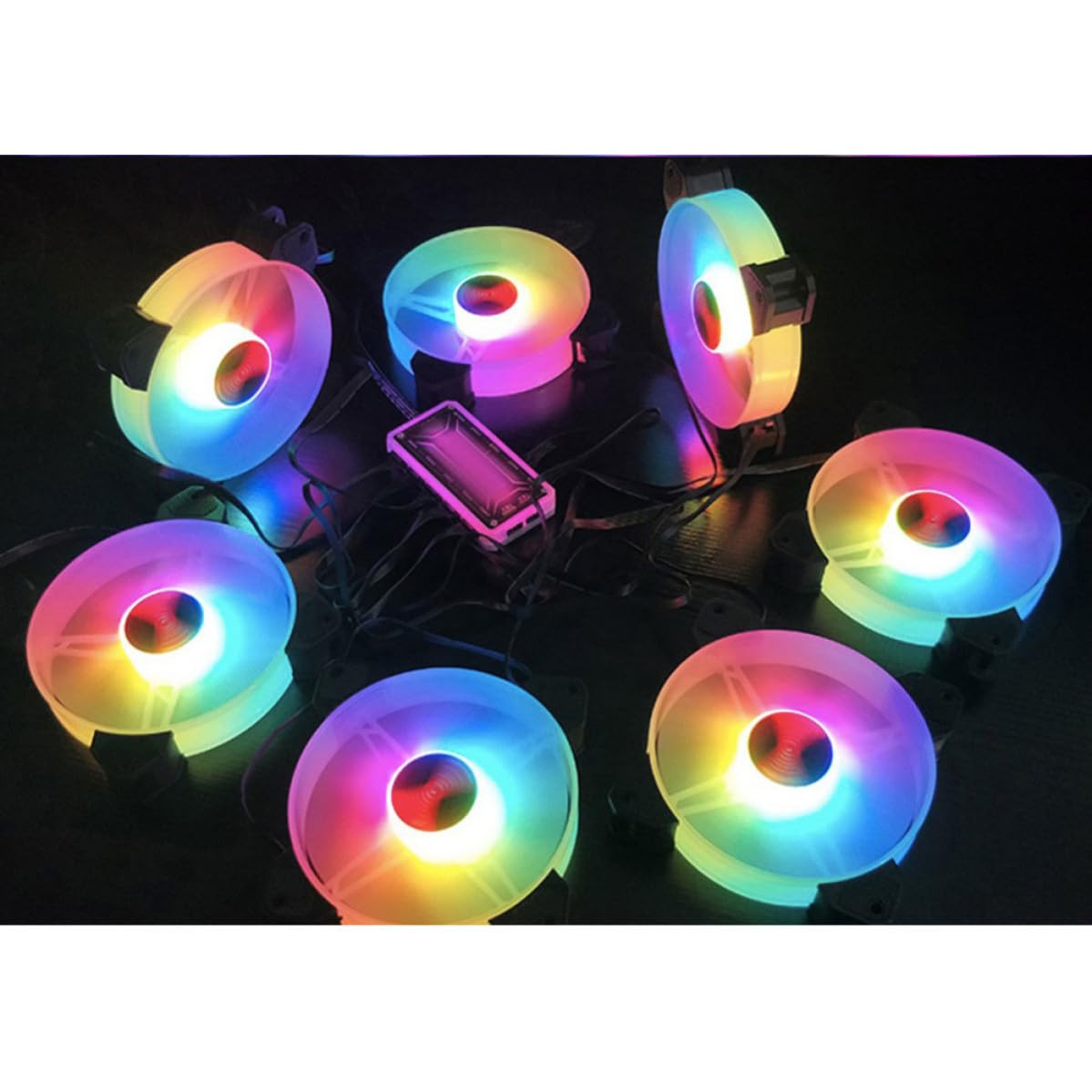 Rgb Ventilador de Refrigeración de PC 120mm 6 Piezas Ajustable