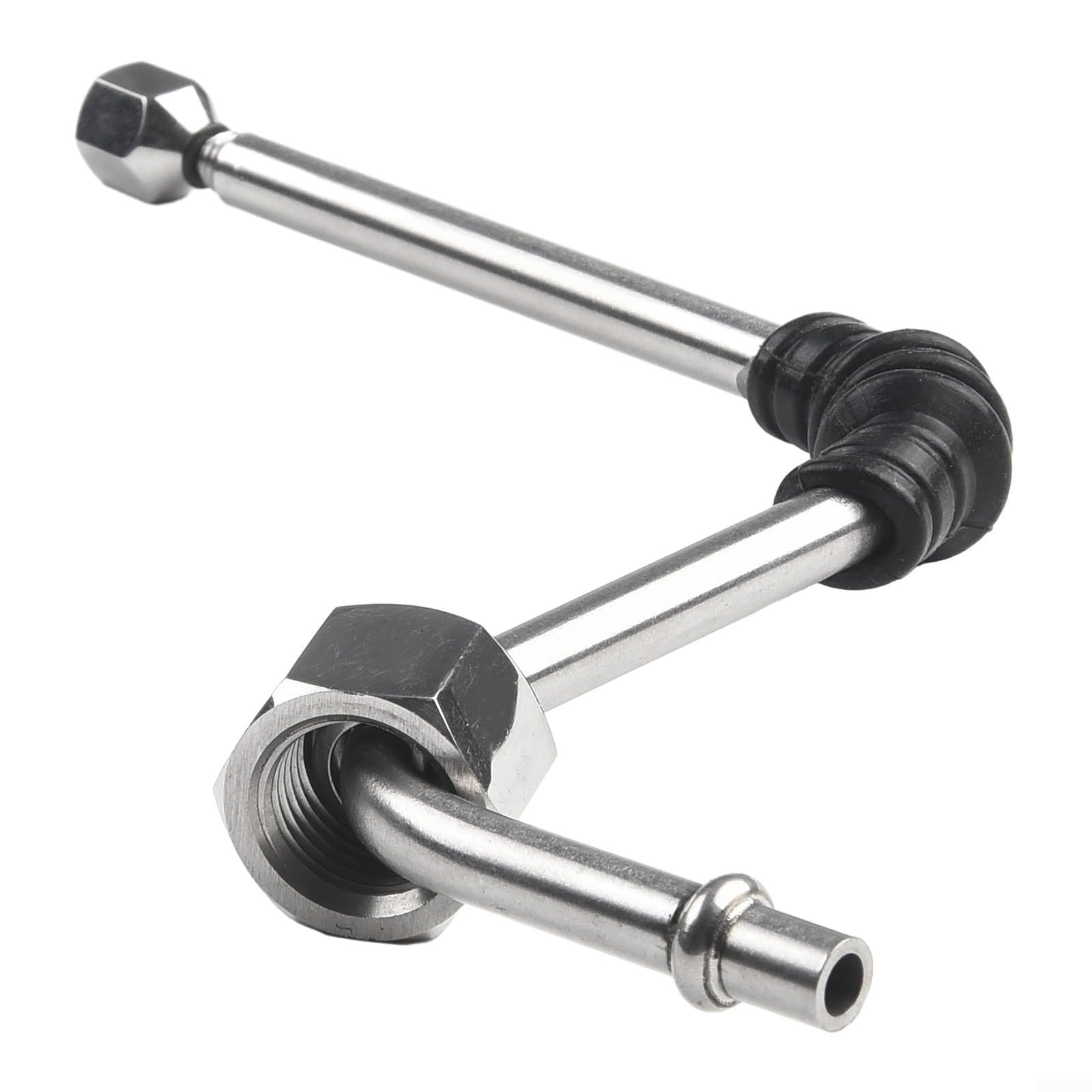 Tubo de vapor para cafetera EC685 en acero inoxidable con codo negro de 17cm