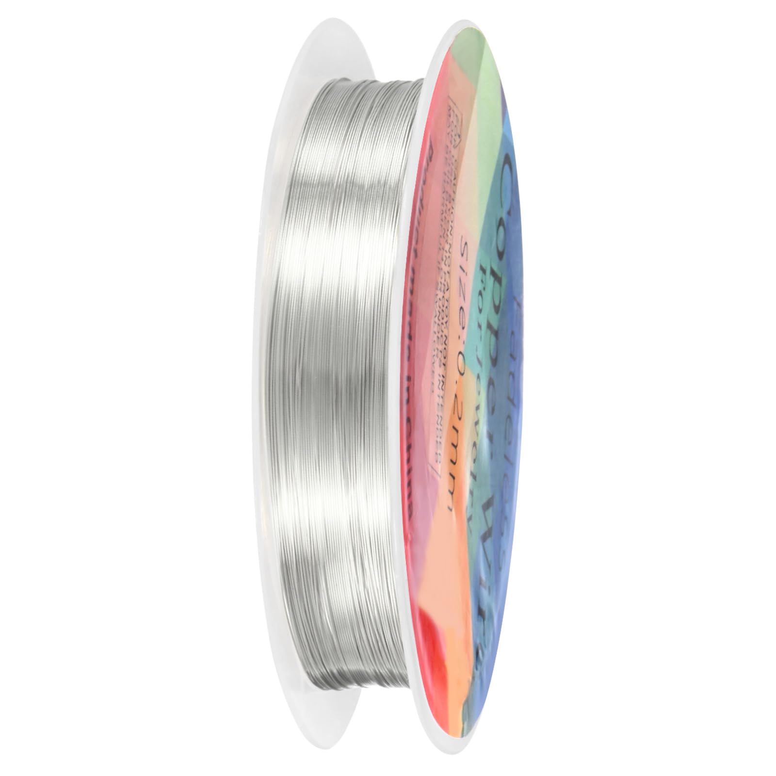 M METERXITY 0.2 mm/32 Gauge Copper Wire for Jewelry Making, 82FT Copper Beading Craft Wire for Jewelry/Weaving/DIY Crafting/Planting, Color-Retaining [25M, Bright Silver] — image 1
