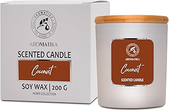 Coconut Scented Candle - Soy Wax Candle - Aromatherapy - Warm Aroma - Exotic Fragrance - Idea for Birthday - Christmas - Gift Candle with Perfume