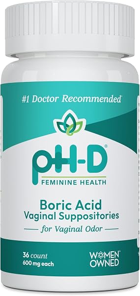 pH-D Boric Acid Suppositories for Vaginal Odor 36 Count