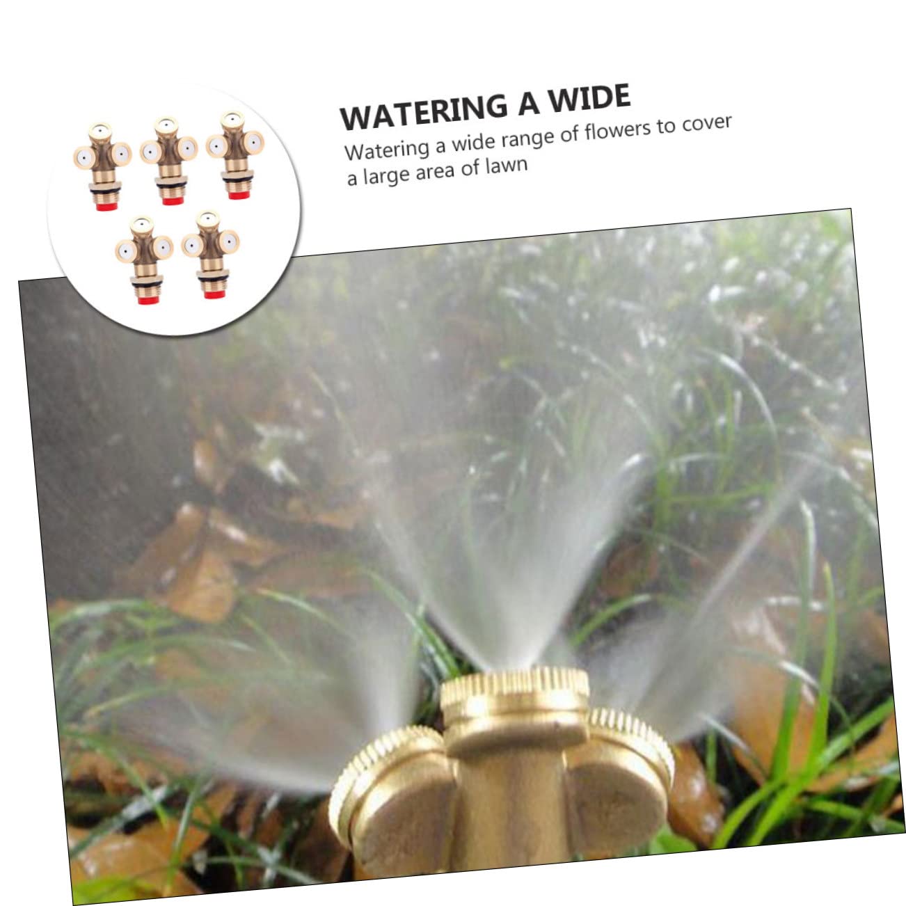 SOIMISS 2 Ensembles Buse Buse De Pulvérisation Spray Plant De Pulverisation Brumisateur Jardinage Arroseur Accessoire De De Brumisation Laiton Golden 5 Pièces * 2