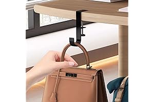 KISOY Handbag Hanger "J"-Shaped (2 Black) - Bag Hooks for Tables