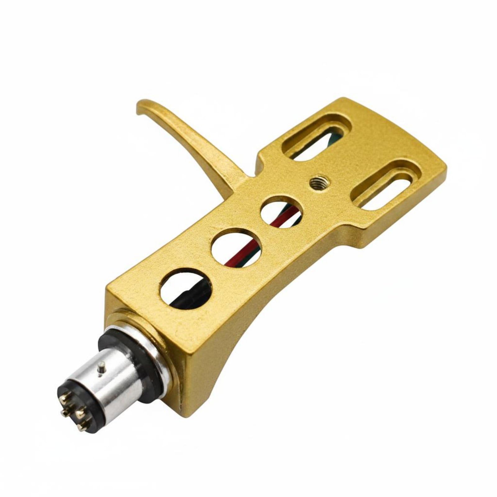 High-Gloss Finish LP Vinyl Player Holder Includes 4 High-Fidelity Cables Universal Turntable Headshell Universal Phono Headshell for DJs, Gold|Musical Instruments & Gear | DJ Equipment |-image-33