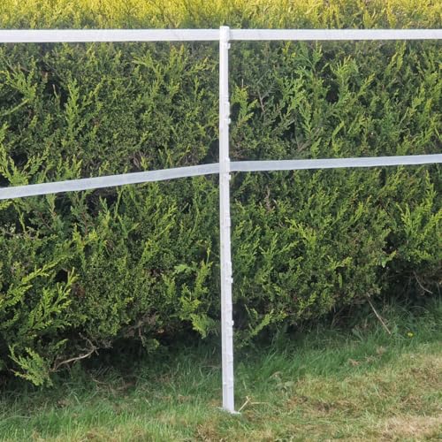 Doblit 156cm Poly Post Extra Tall 5FT Plastic Fencing Stake | Reinforced Mobile Electric Fence Poles Ideal for Horse Paddocks Equestrian (White, Pack of 40)