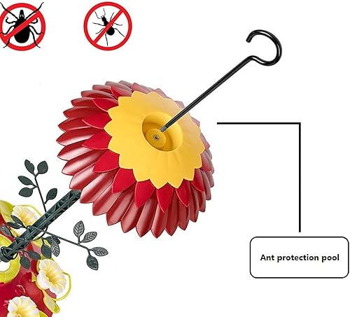 Miniatura 16 de Cubierta para comedero de pájaros de 8 pulgadas con foso de hormigas, deflector de comedero de pájaros con alimentador de colibríes, protector