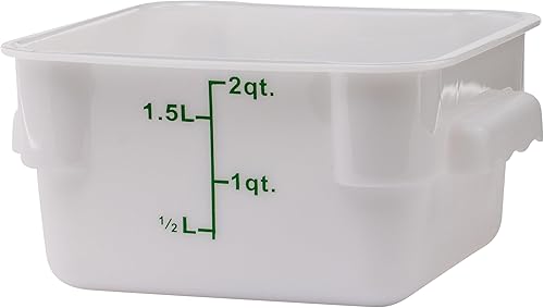 Miniatura 9 de Winco Cubierta cuadrada de polietileno, se adapta a 6 y 8 cuartos de galón, color blanco