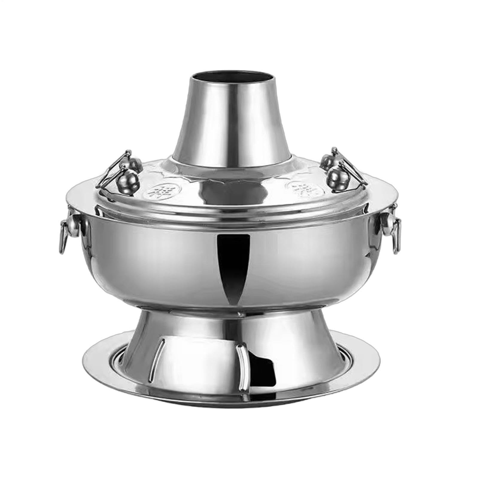 Holzkohle Hot Pot Tragbare Camping-Kochutensilien Aus Edelstahl | Outdoor Campingkocher für Wohnung Familienessen Dinnerpartys Zusammenkünfte Camping Picknick Hochzeitsbankett