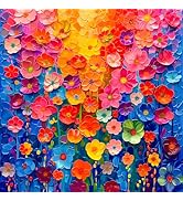 Colorful Flower Wall Puzzles for Adults, Painting Floral Puzzle Art, Colorful Flower Wall Jigsaw ...