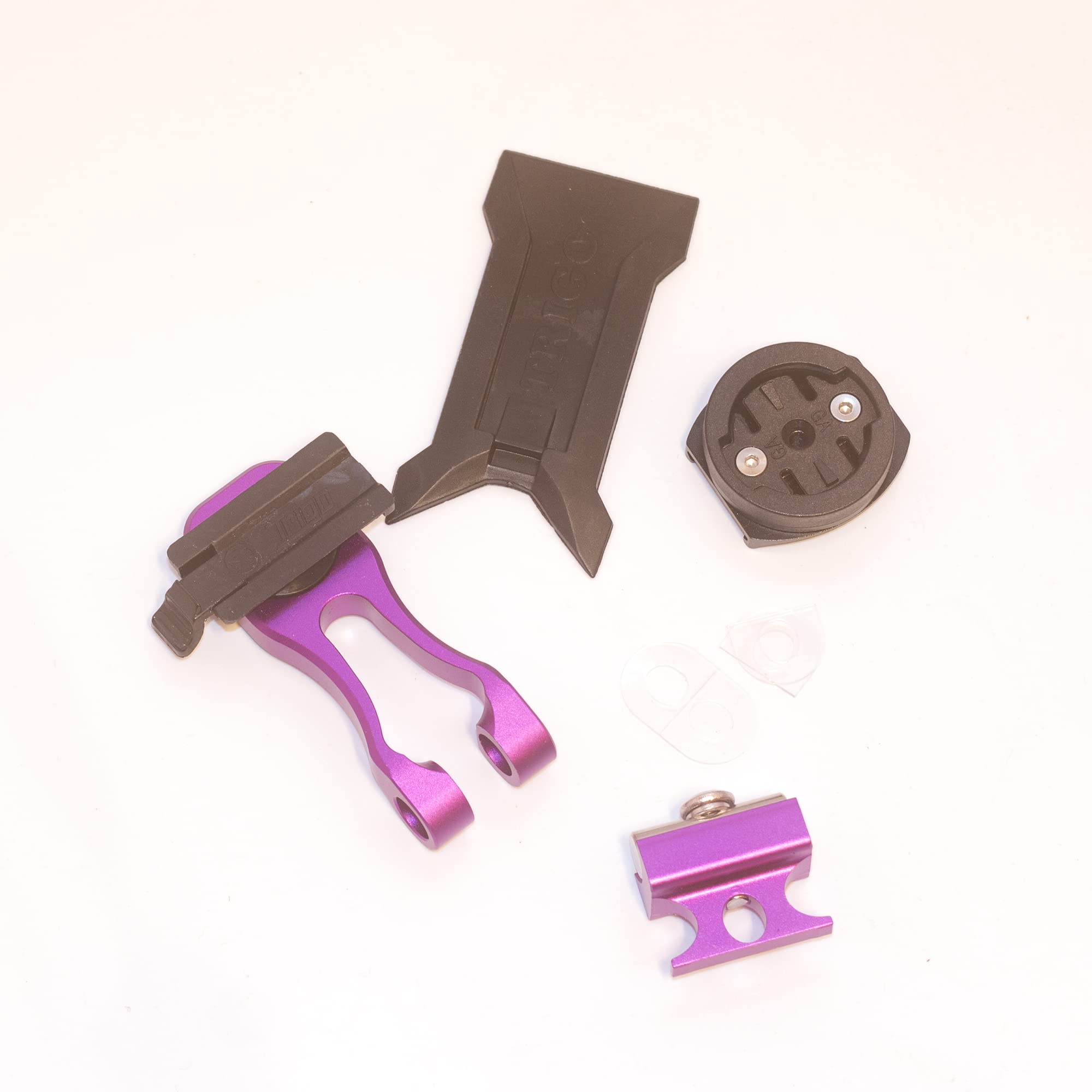 Trigo Phone + Bike Computer Holder for BROMPTON (Blue/Silver/Purple/Black) (Purple)