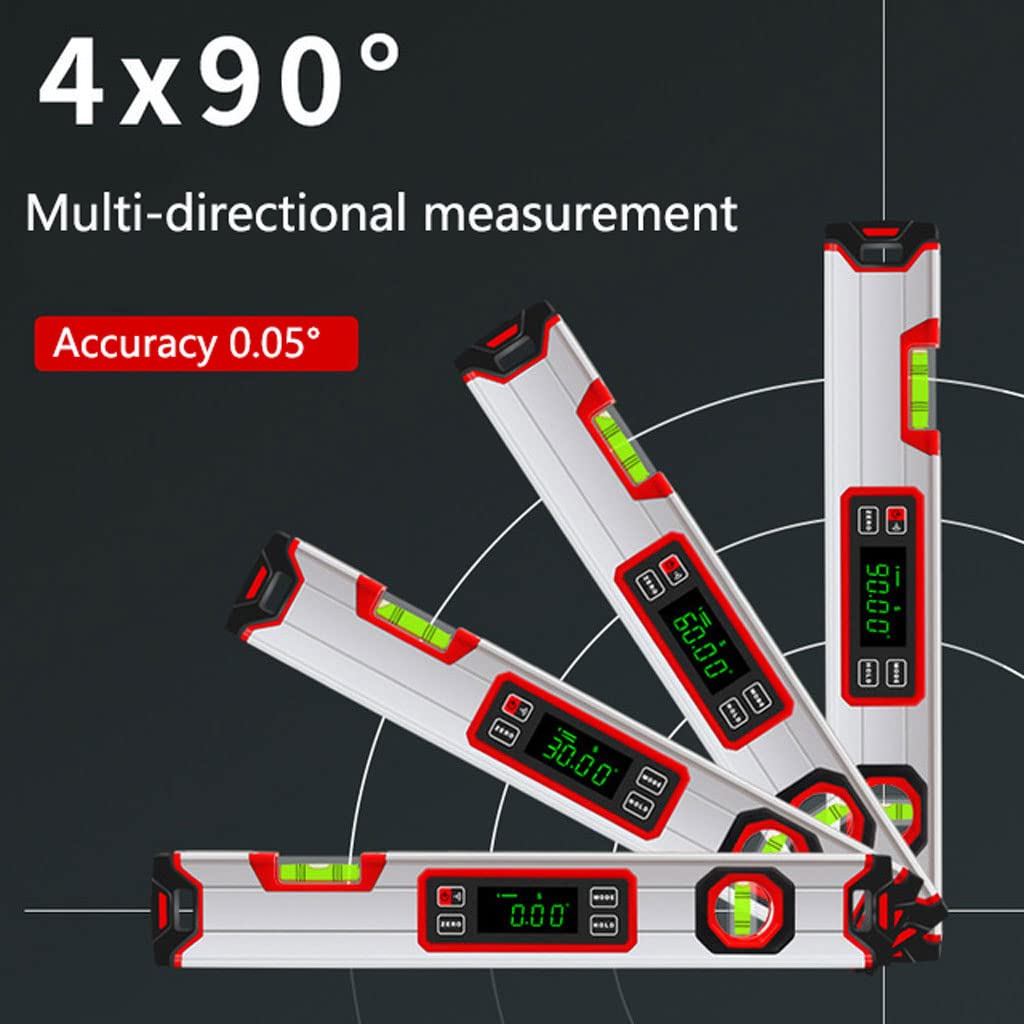 Inclinometro elettronico a bolla portatile a 360 ° verticale e orizzontale a bolla spirituale per costruzione falegname 2 dimensioni livella magnetica a bolla