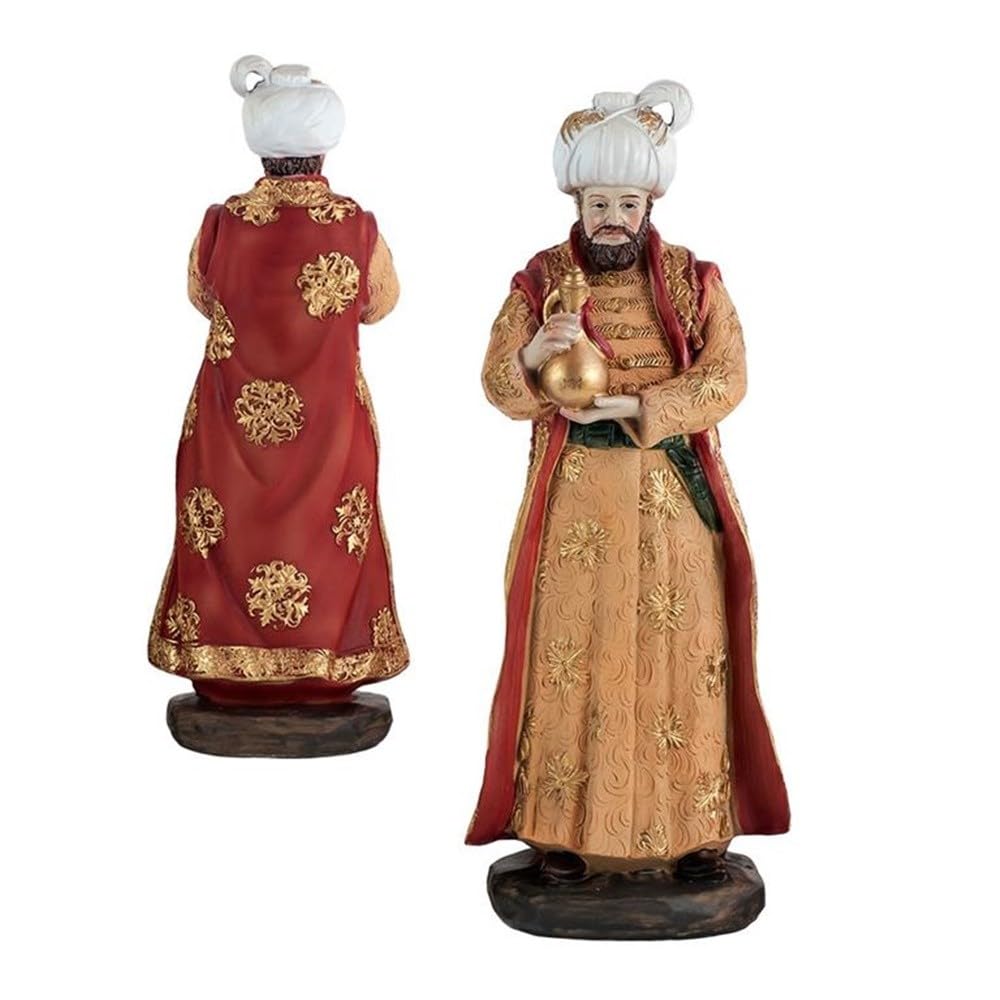 Misterio Nacimiento Navidad 9 Piezas 25 cm. Belén clásico Resina Figura Sagrada Familia Reyes Magos