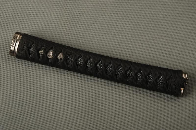 Tsuka Japanese Samurai Sword Katana Handle Fittings 10.2in Tsuka (black02)