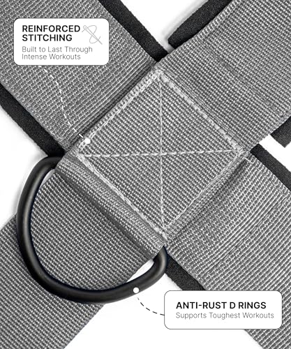 Image of DMoose Fitness Neck Head Harness Resistance Training. Extra-Heavy D-Rings Steel Chain, Comfort Fit Neoprene, Superior Saddle Stitching. Build A Thicker Neck Durable Exercise Neck Strap