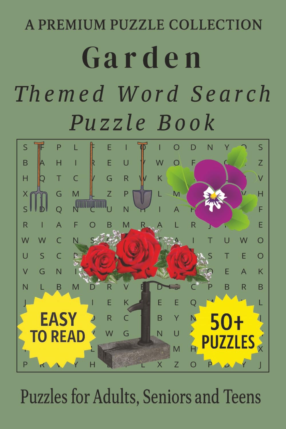 Gardening - Themed Word Search Puzzle Book: 50+ Easy-to-Read Gardening Related Puzzles - For Adults, Seniors, and Teens. (Hobby & Lifestyle Word Search Puzzles)