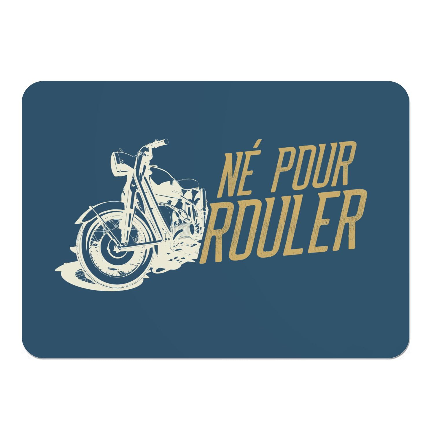 Set de table moto bleu napperon en liège lot de 4 grand cadeau pour motard cafe racer