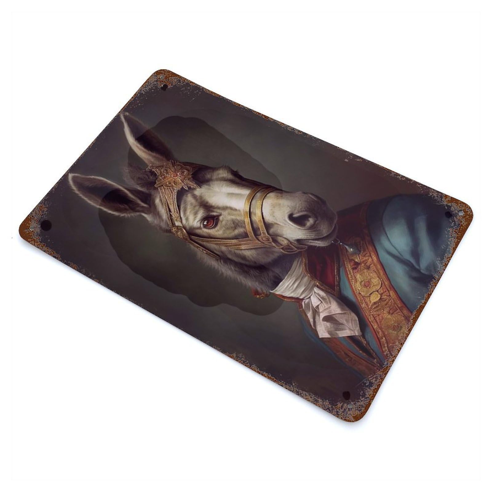 Donkey Poster Vintage Metal Tin Sign 11.8"x7.9", for Garage, Bar And Workshop Decor, Novelty Wall Decor