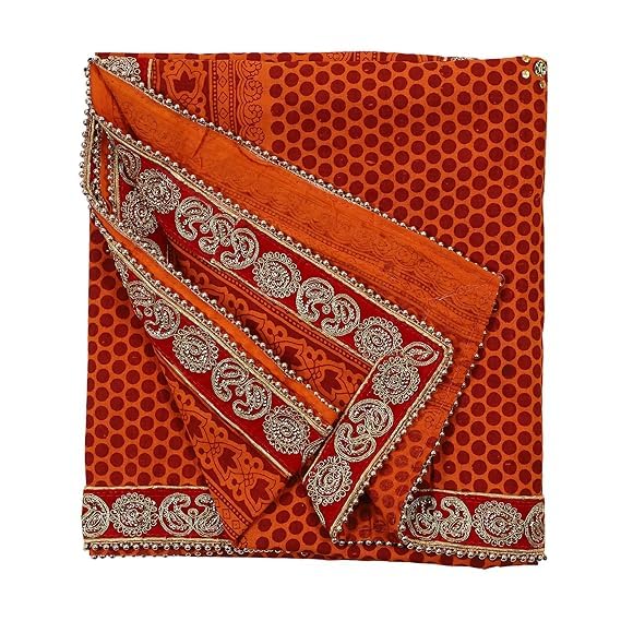 ZOXXIE Gasa hecha a mano Uttarakhand Ropa tradicional y étnica Pichoda/Pichora (Duppata u Odni)