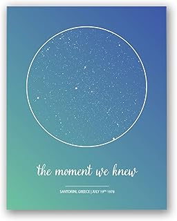 [SF Customizables] The Moment We Knew, Custom Night Sky Map, Star Map Poster, First Kiss, Birthday, Astronomy Print, 10th 1st Anniversary Gift, Adoption Gift