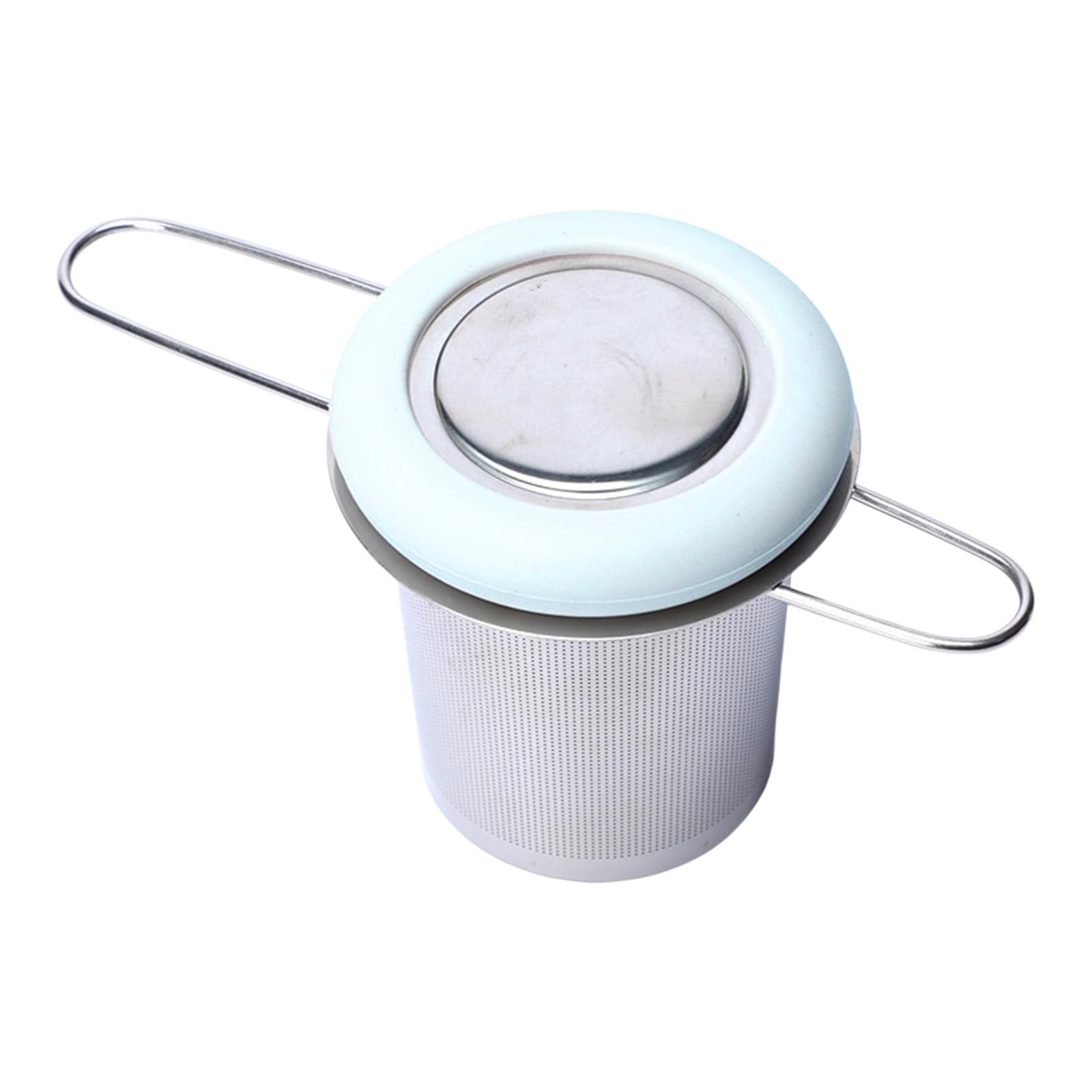 Jazuaiao Stainless Steel and Silicone Teas Infuser with Fine Meshes Filter for Quick Cleaning Brewing Basket with Lid Food Grade Teas Infuser Strainer