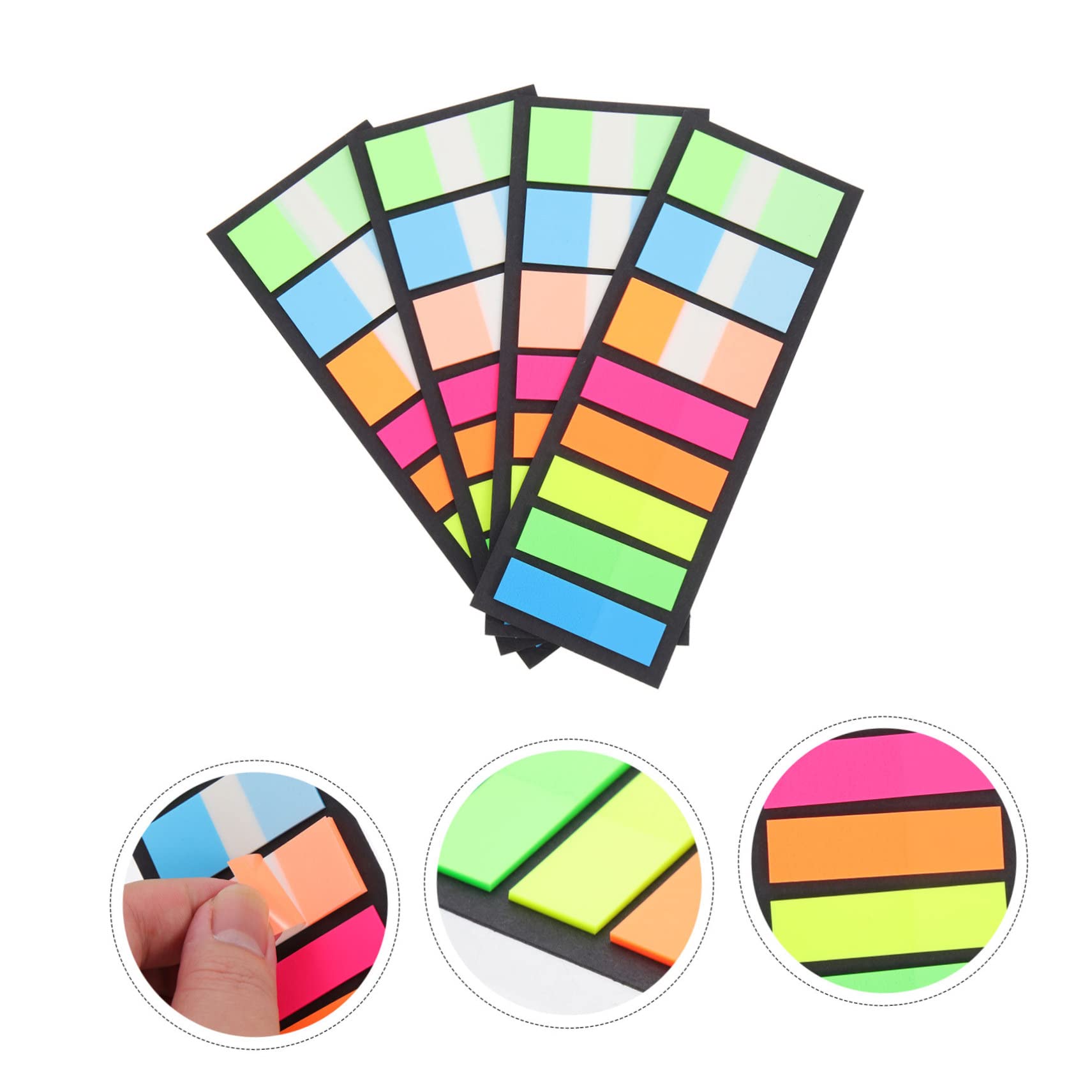 Abaodam 5stücke Bunte Selbstklebende Lesestreifen Transparente Index Tabs Für Schüler Wiederverwendbare Seitenmarkierungen Leichtes Design Für Einfaches Markieren Und Hervorheben