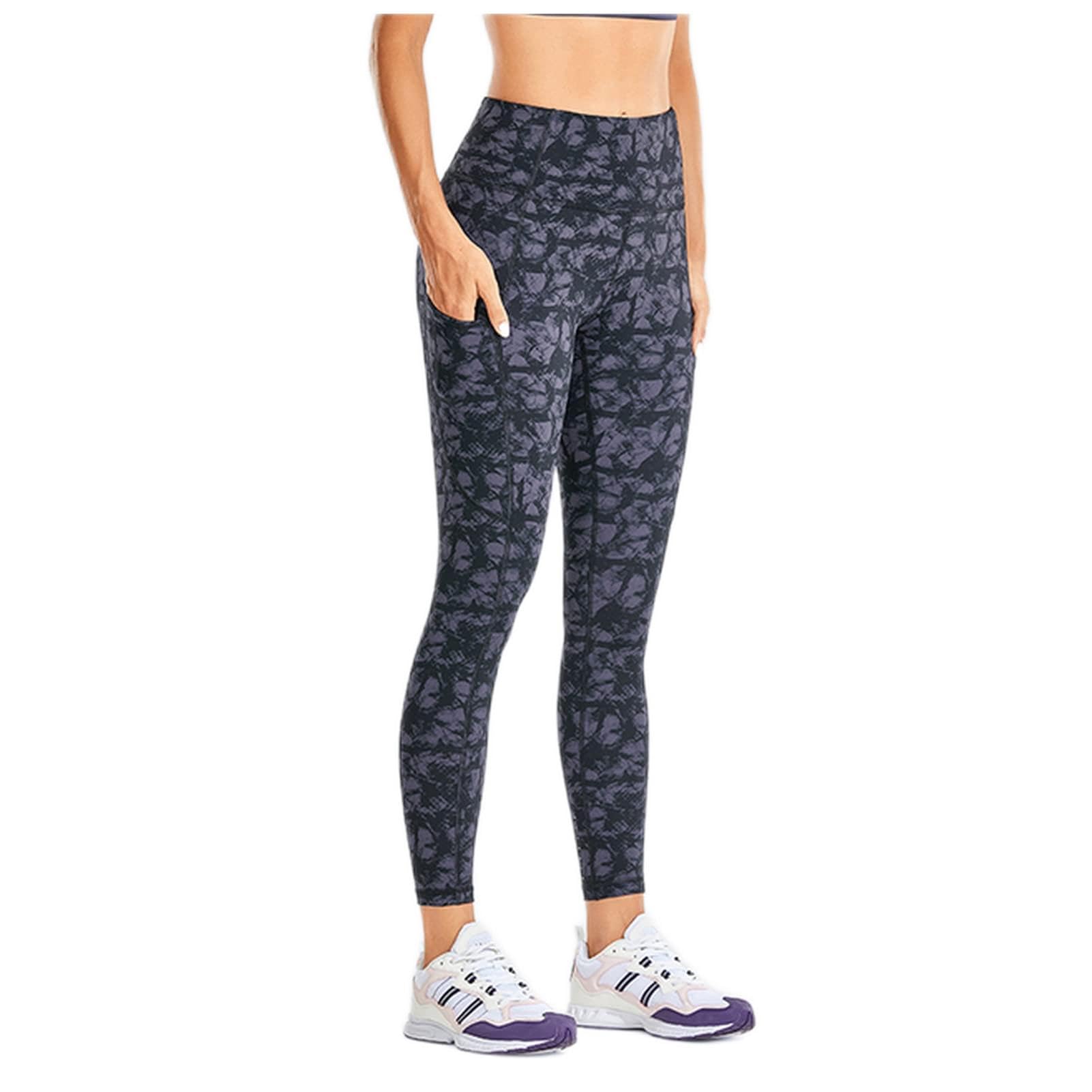 Polainas Impermeables Pantalones de Yoga de Cintura Alta de Las Mujeres con Bolsillos Desnudos Sentimientos de Entrenamiento Leggings Polainas Trail Running (Color : Tie dye41, Size : Medium)