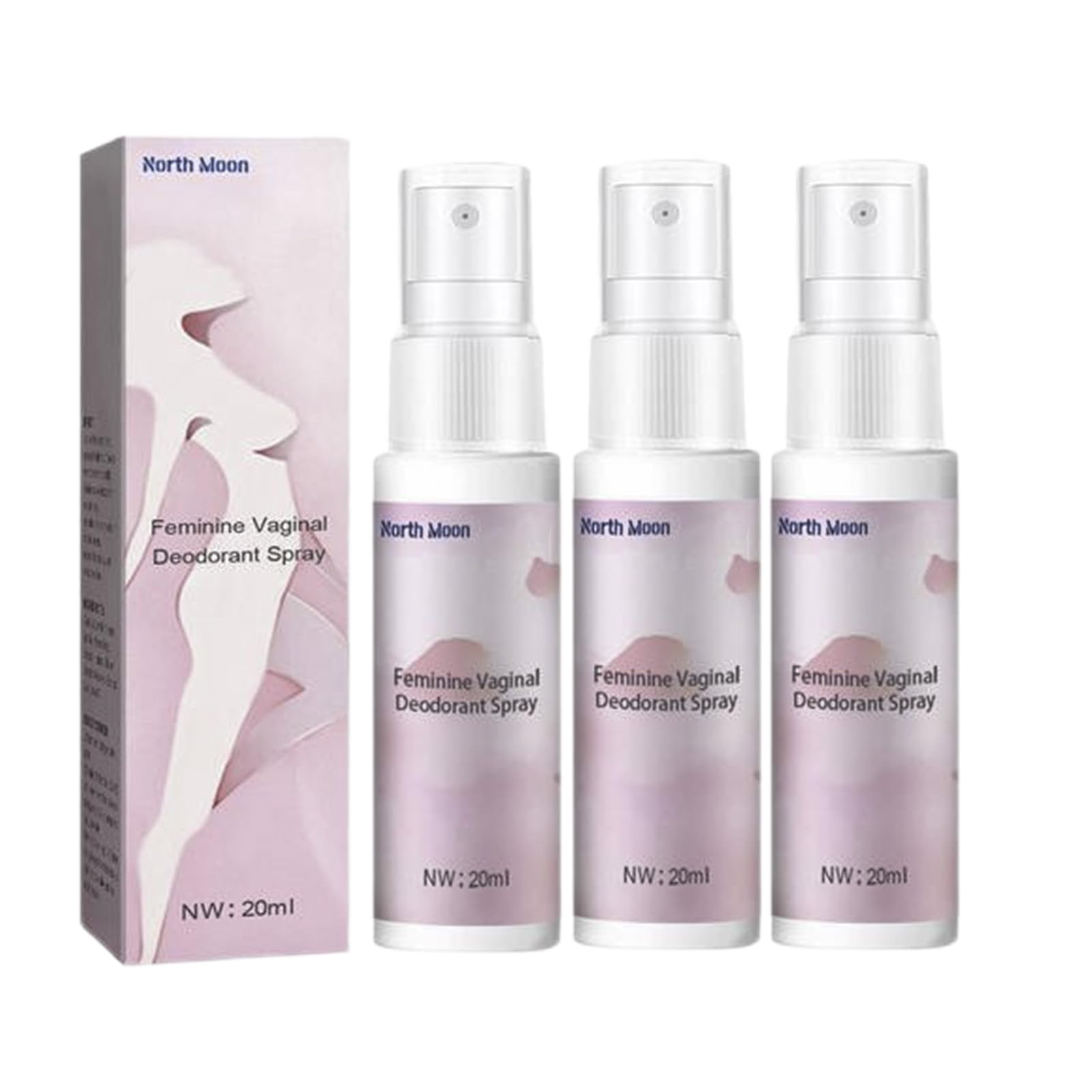 Deodorante Spray Donna per Igiene Intima - Set di 3 Deodoranti per Parti Intime Femminili