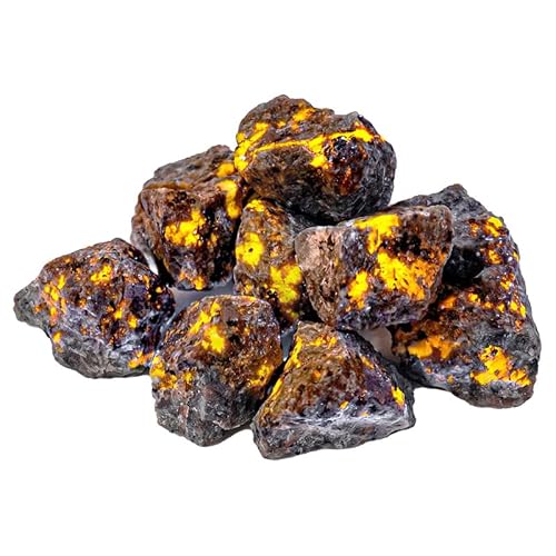 Ylquxeuv One Color Stone Raw Rough Flame Crystals Bulk For Tumbling Fountain Decor,1000G