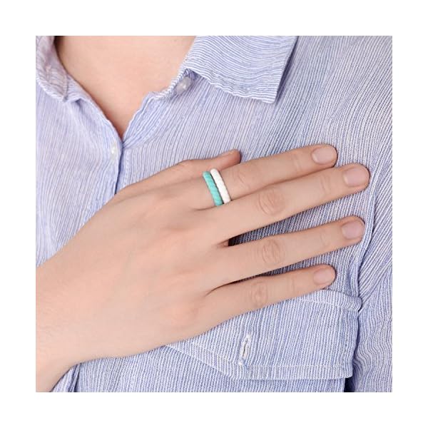 Egnaro Silicone Wedding Ring for Women, Thin and Stackable Rubber Wedding Bands,Women Twist Braided Band Rings,Size 4-8,Comfortable fit,No-Toxic,Skin Safe